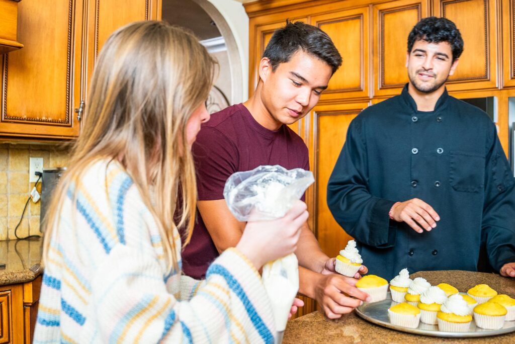 teens baking during treatment program