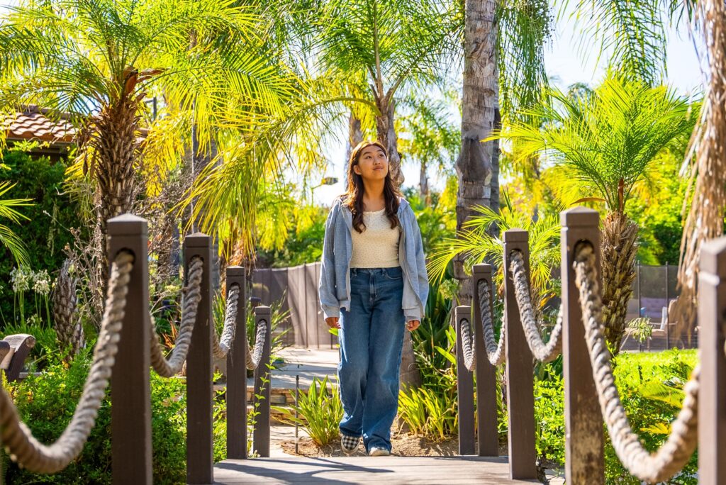 client outdoors at teen treatment center