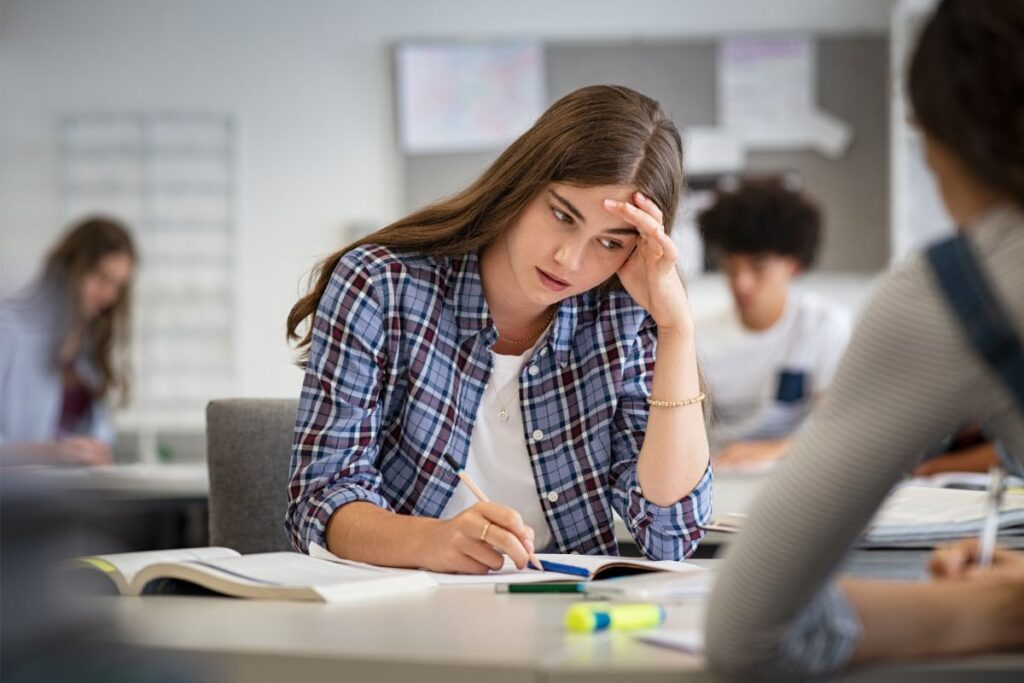 teenager with school anxiety