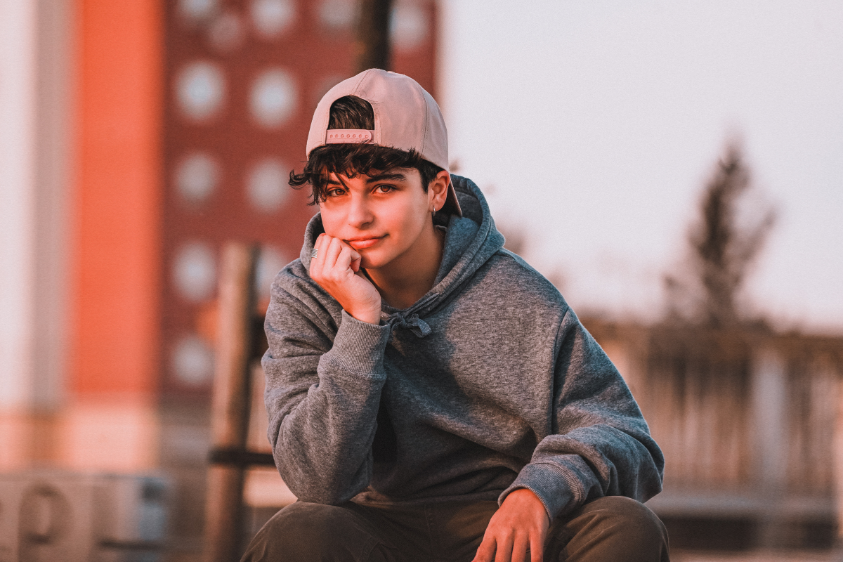 smiling teen boy