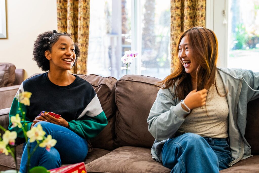 teens in group therapy session
