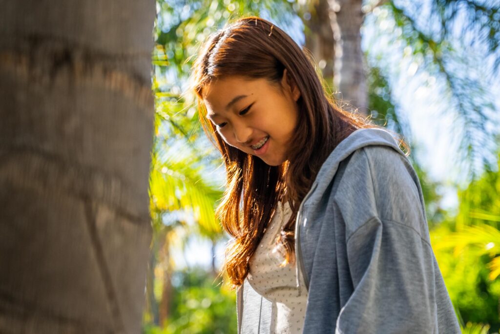 teen spends time outdoors