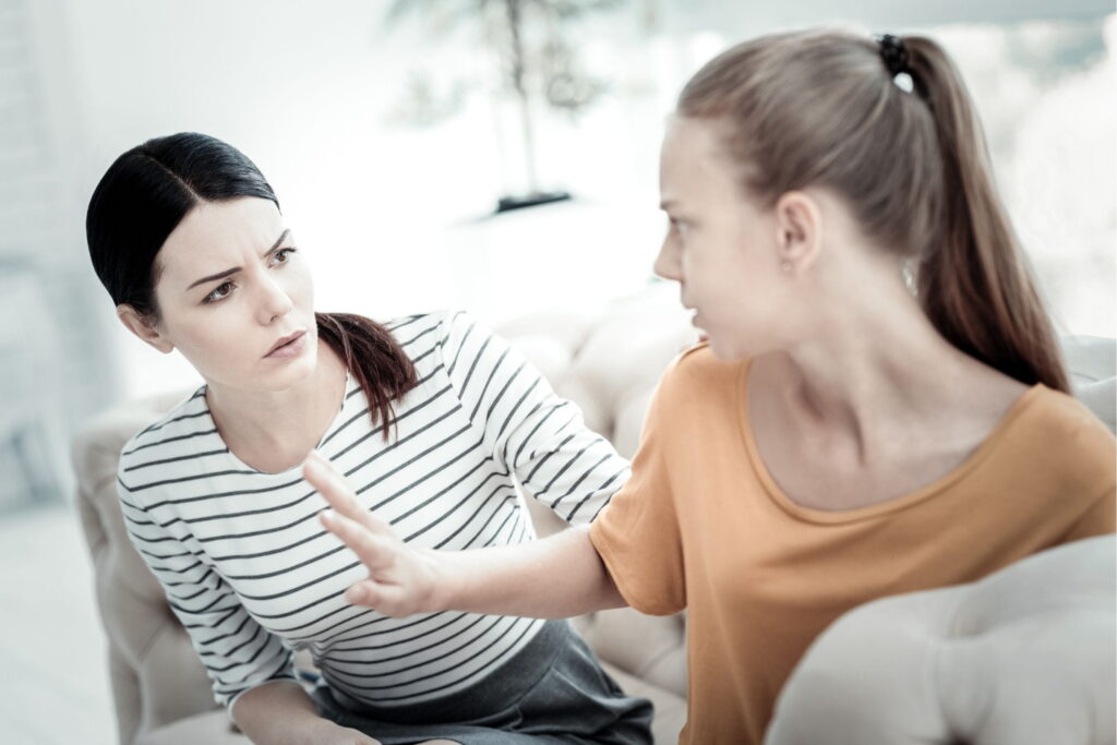 teen girl with symptoms of anger issues