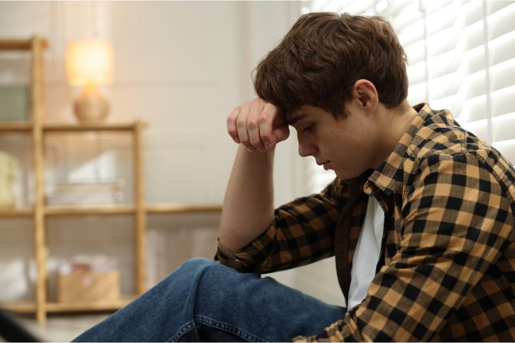 teen boy with depression